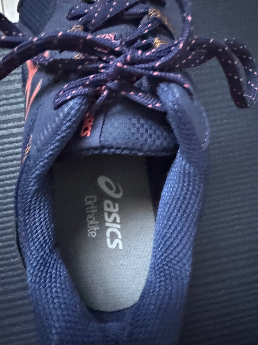 Asics Navy Sneakers with Coral Accents - Picture 10 of 10